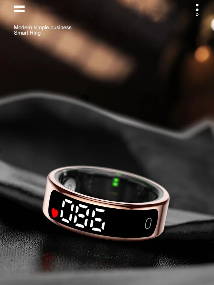 R13 Smart Ring Men Women with Charging Case,Heart Rate Blood Oxygen,Skin Temperature Monitor,5ATM Waterproof For Android iOS - Image 3